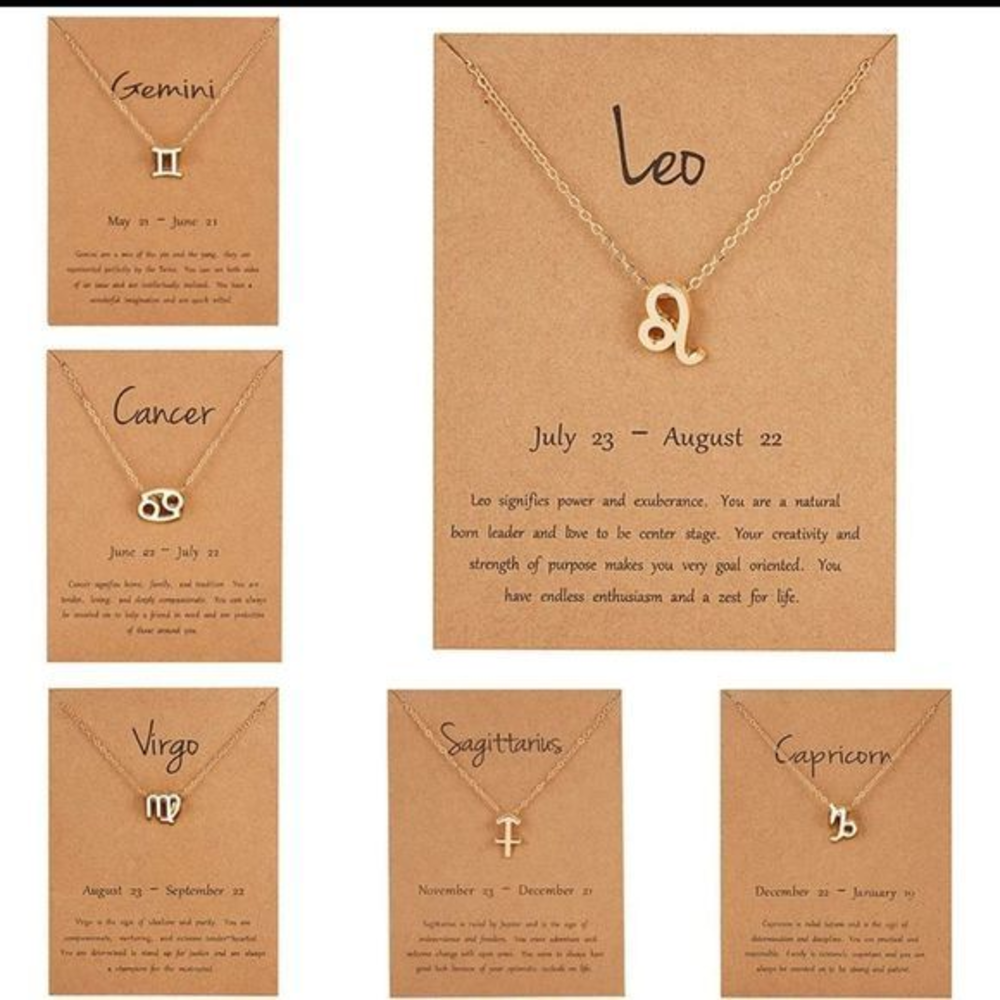 Gold Horoscope Choker Necklace‎